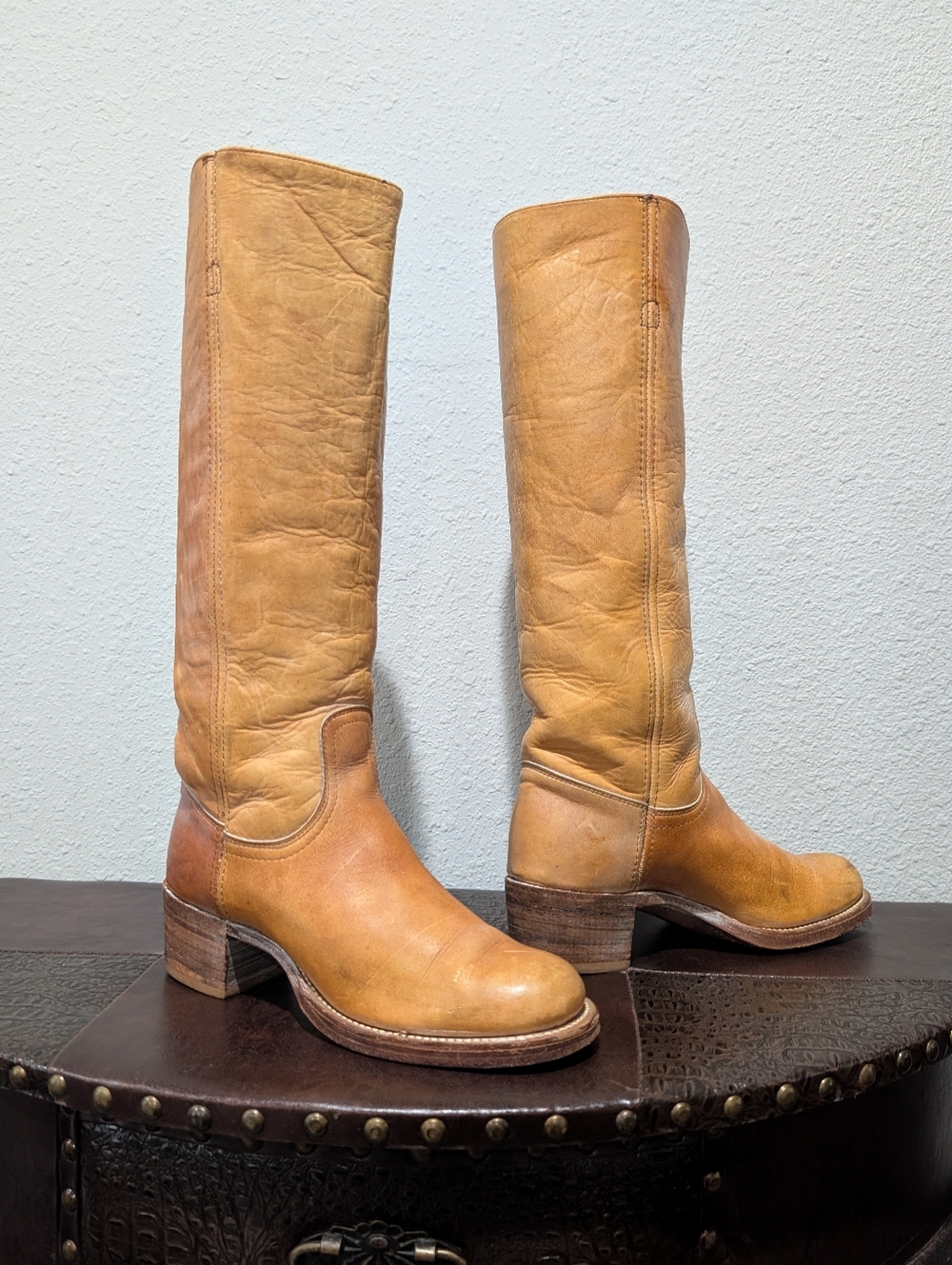 Vintage 70's FRYE Black Label Campus Boots Made in USA - Size 7B - Picture 8 of 16